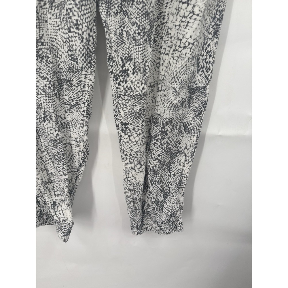 Bella Dahl Reptile Print Lyocell Jogger Pant Women M White Black Retro Bohemian - Picture 8 of 9